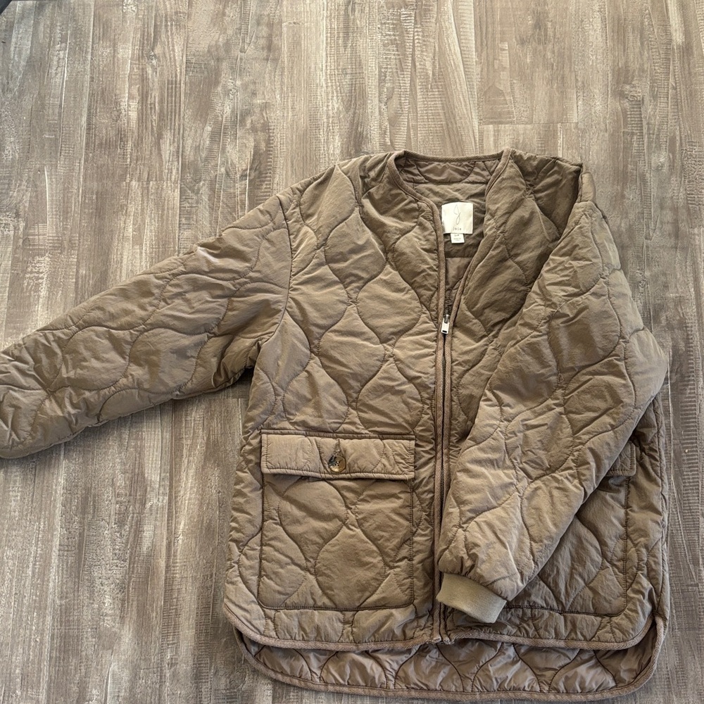 Joie Quilted Tan Puffer Jacket
